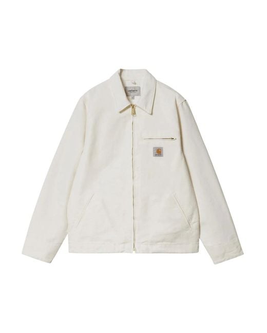 Carhartt White Zip Jacket "Detroit" for men