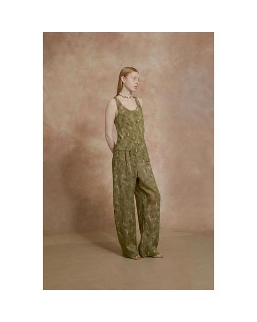 Cortana Green Sleeveless Tops