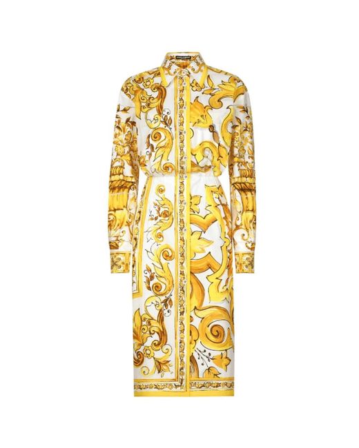 Dolce & Gabbana Metallic Shirt Dresses