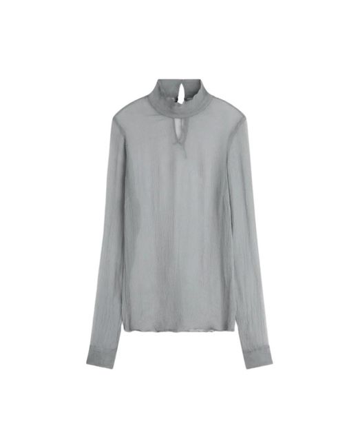 Blusa grigio chiaro elegante per donne di Dries Van Noten in Gray