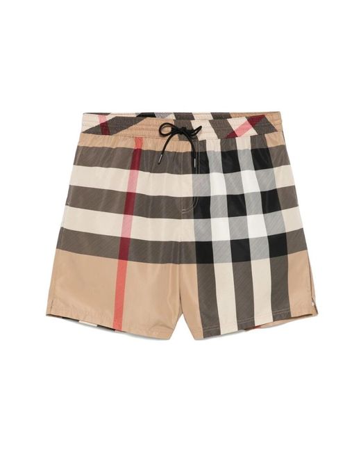 Burberry Badmode ,Veelkleurig ,Elastische Strandkleding Met Trekkoord in het Natural voor heren