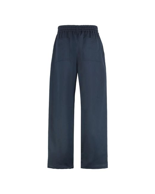 Bottega Veneta Elastische Broeken Met Wijde Pijpen in het Blue voor heren