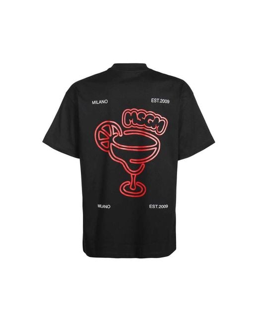 MSGM Black T-Shirts for men