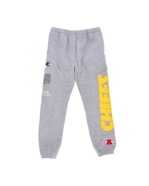 Mitchell & Ness Broeken ,Grijs ,Katoen Nfl Team Origins Fleece Broek in het Gray voor heren