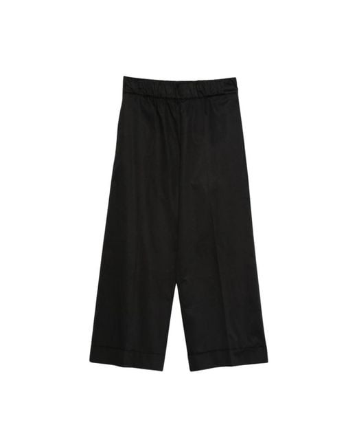 D.exterior Black Wide Trousers