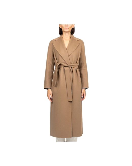 Max Mara Brown Belted Coats