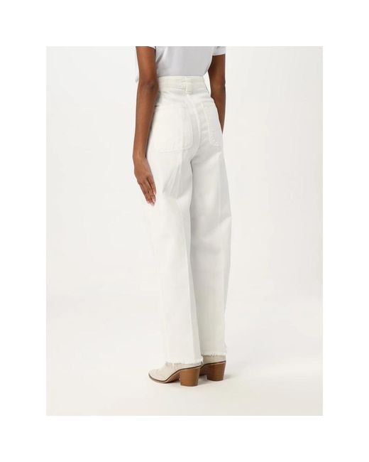 PT01 Jeans ,Wit ,Katoen Straight Jeans in het White