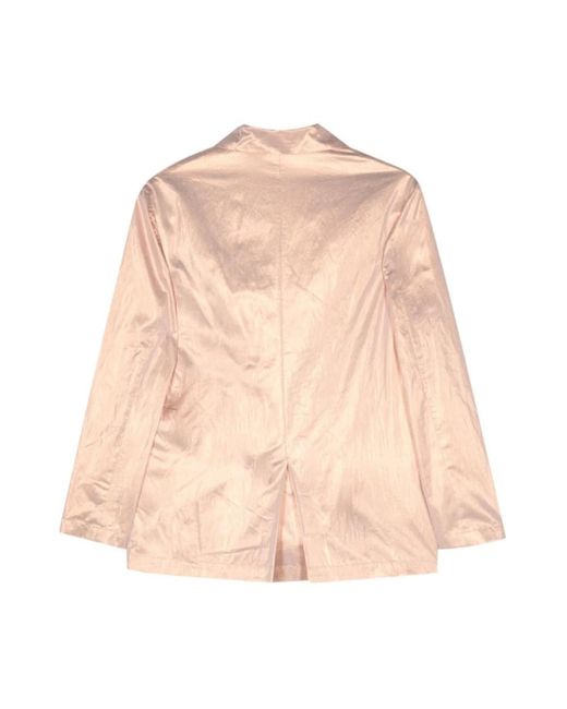 Alysi Pink Glänzende blazer jacken