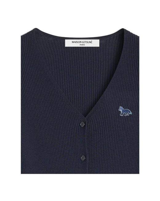 Maison Kitsuné Blue Cardigans