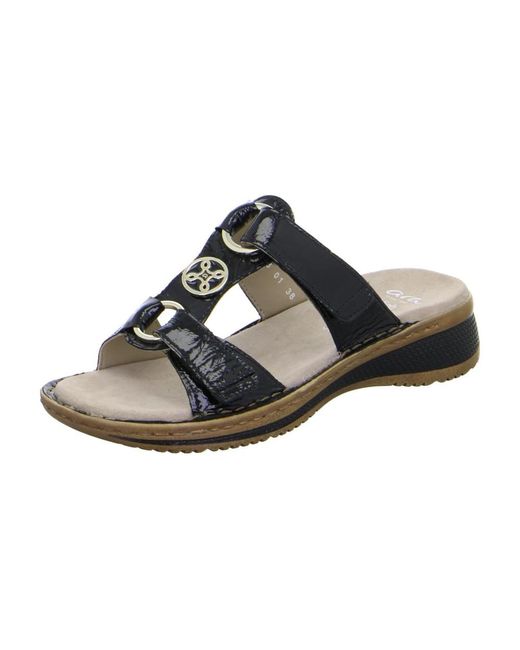 Ara Schoenen ,Zwart ,Leer Flat Sandalen in het Black
