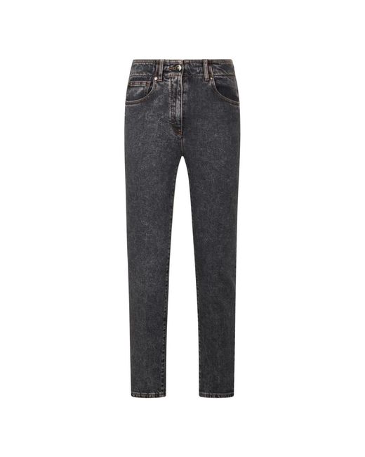 Peserico Gray Slim-Fit Jeans