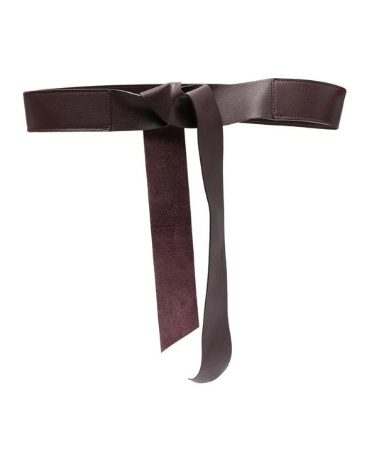 Niu Accessoires ,Rood ,Leer Bow Leather Belt in het Black