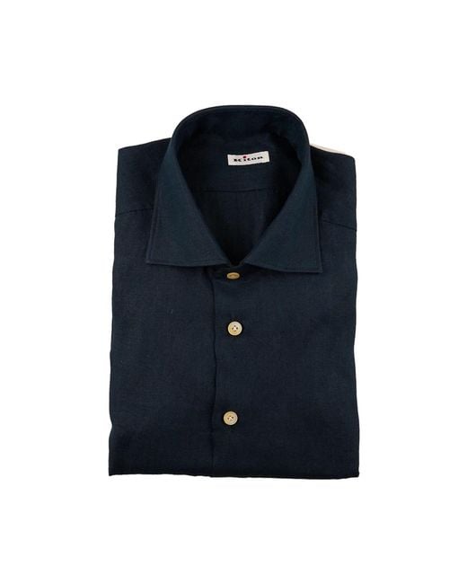 Kiton Blue Casual Shirts for men