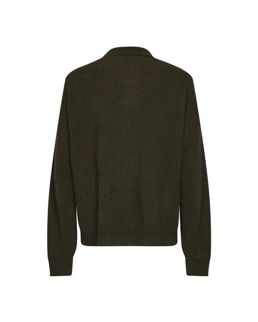Uma Wang Green V-Neck Knitwear for men