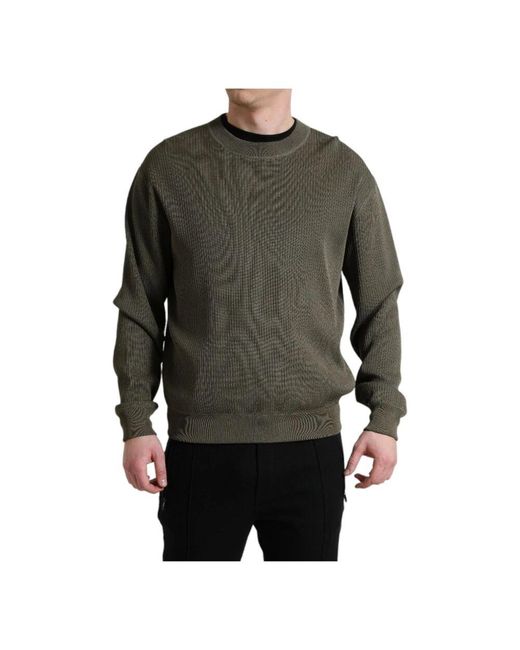 Dolce & Gabbana Round-Neck Strickwaren in Gray für Herren