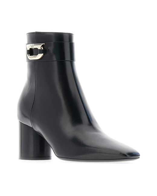 Ferragamo Black Heeled Boots
