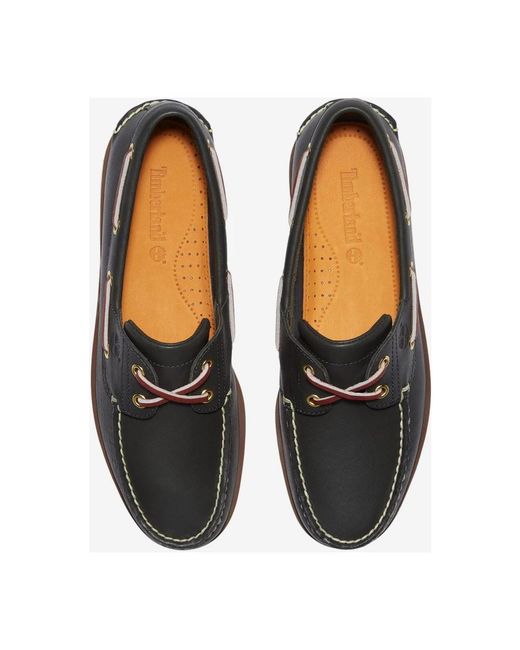 Timberland Black Boat Shoes for men