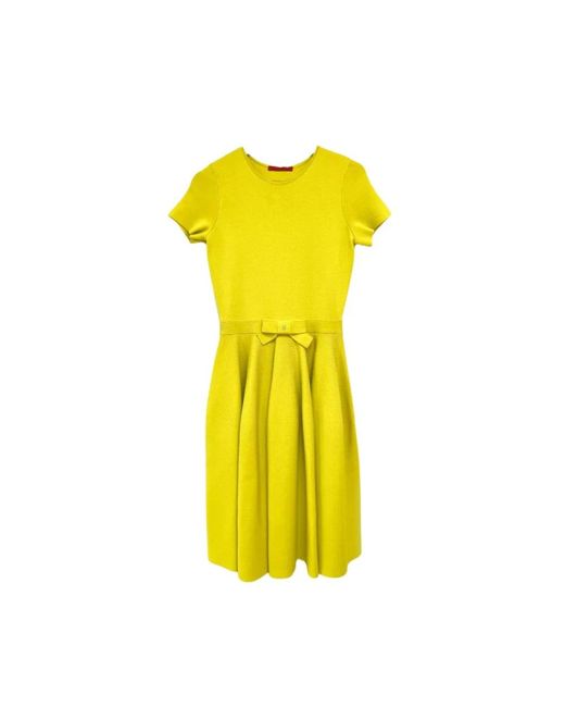 Carolina Herrera Yellow Knitted Dresses