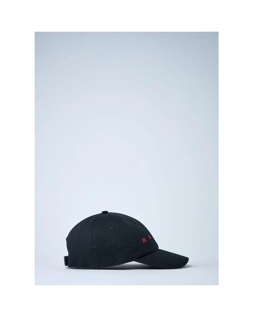 Marni Accessoires ,Zwart ,Katoen Katoenen Twill Logo Baseballpet in het Blue voor heren