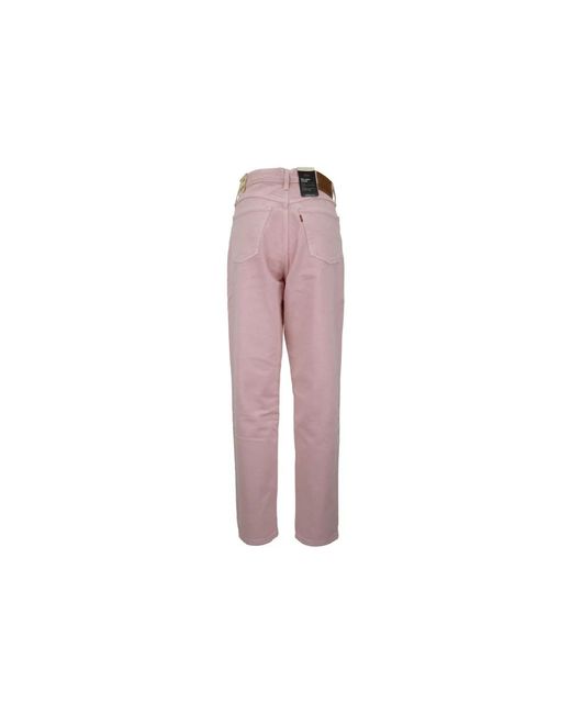 Levi's Jeans ,Roze ,Katoen Jeans Donna Cerniera, Bottone in het Pink