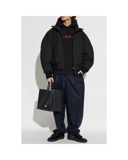 Lanvin Hoodies & Sweatvesten ,Zwart ,Katoen Sweatshirts & Hoodies in het Black voor heren