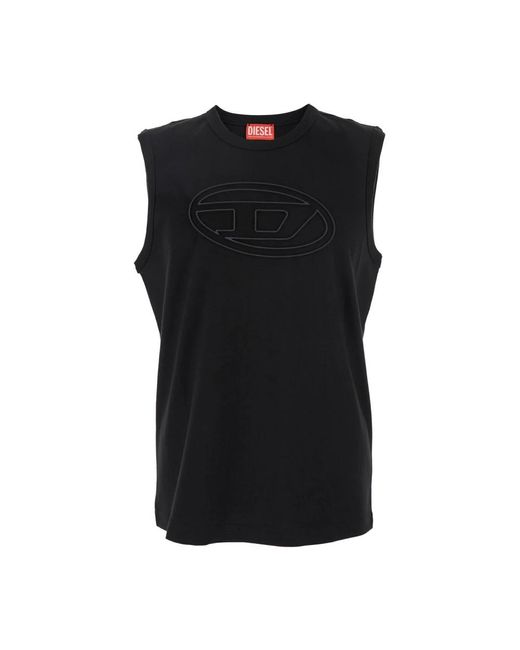 Sleeveless Tops di DIESEL in Black da Uomo