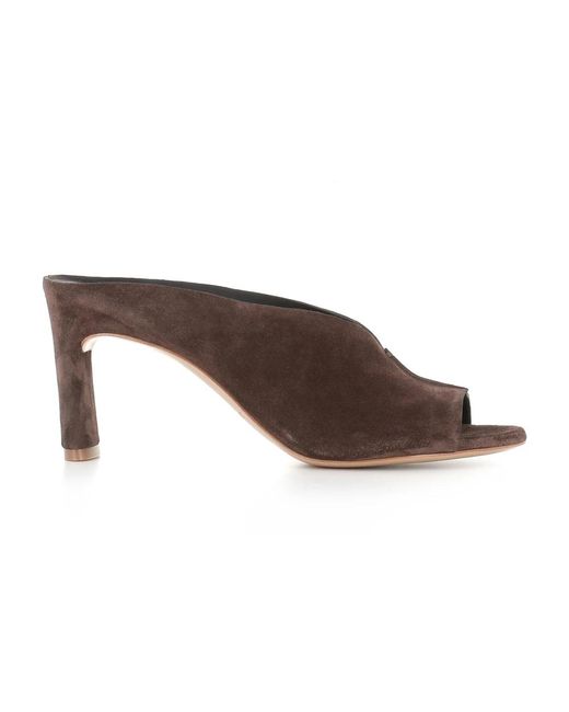 Heeled Mules di Roberto Del Carlo in Brown