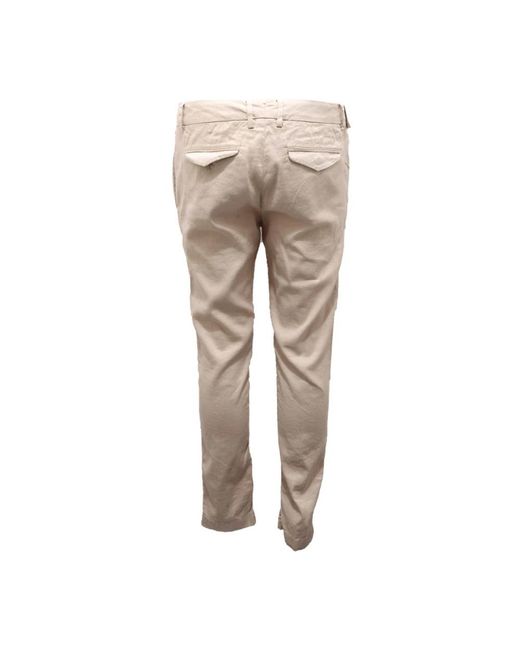 Cruna Broeken ,Linnen Linnen Blend Broek, Gemaakt in het Natural voor heren
