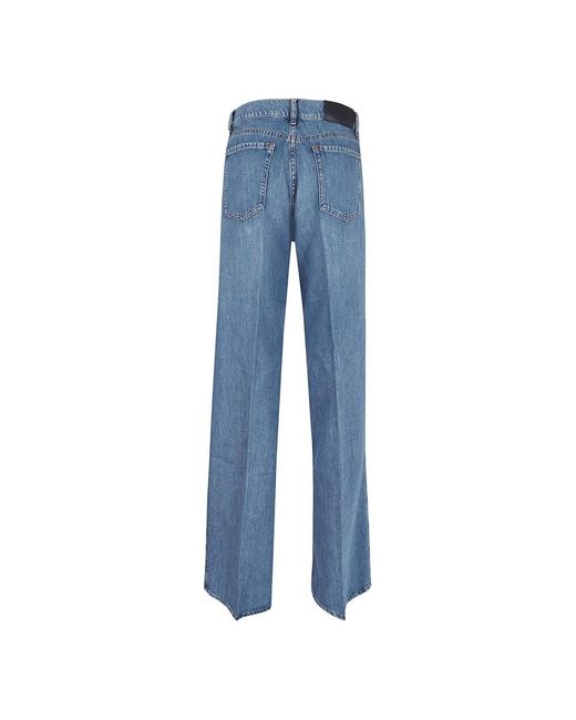7 For All Mankind Blue Straight Jeans