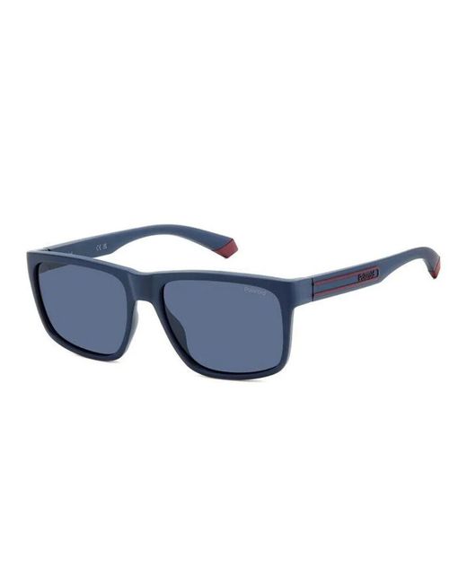 Polaroid Blue Sonnenbrille Für Outdoor-Abenteuer Rechteckige Form