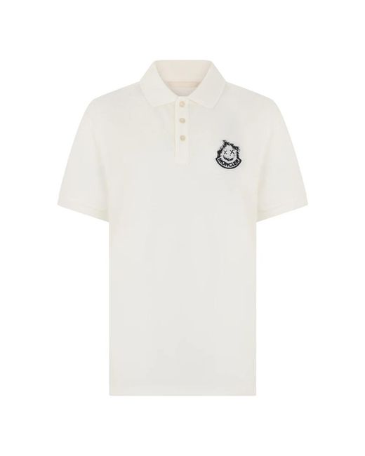 Moncler White Polo Shirts for men