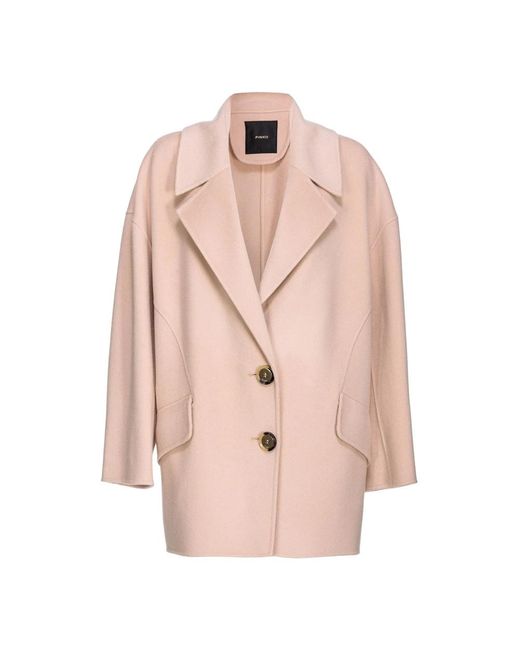 Single-Breasted Coats Pinko de color Pink