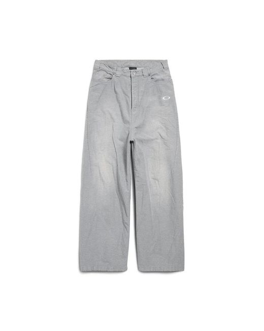 Balenciaga Gray Wide Jeans for men