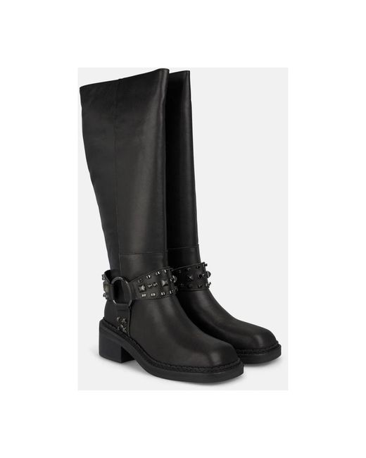 Alma En Pena. Black High Boots