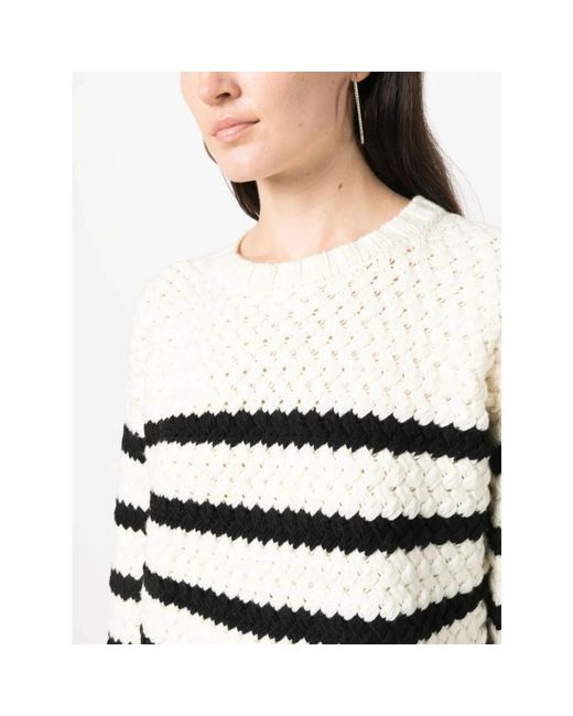Alanui White Round-neck knitwear