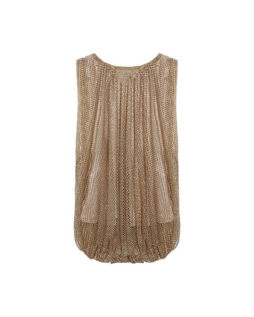 Sportmax Brown Sleeveless Tops