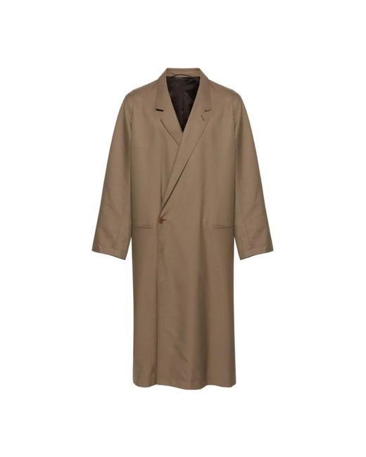 Lemaire Brown Double-Breasted Coats for men