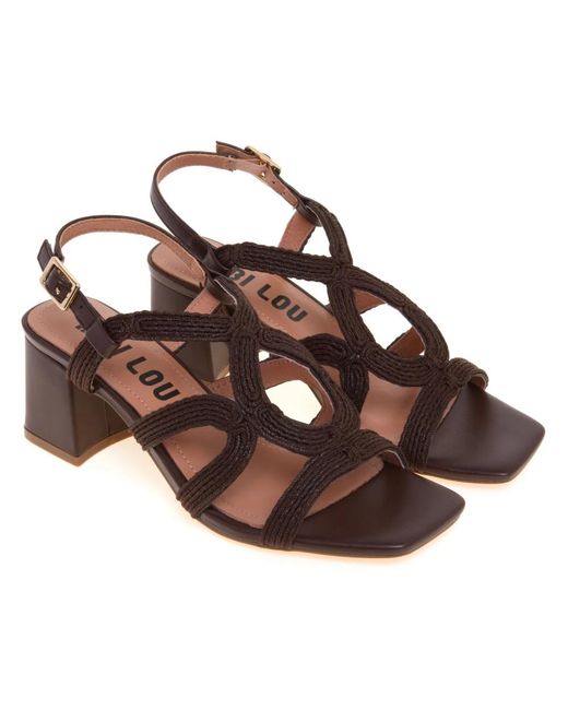Bibi Lou Brown High Heel Sandals