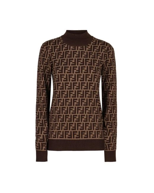 Fendi Brown Turtlenecks