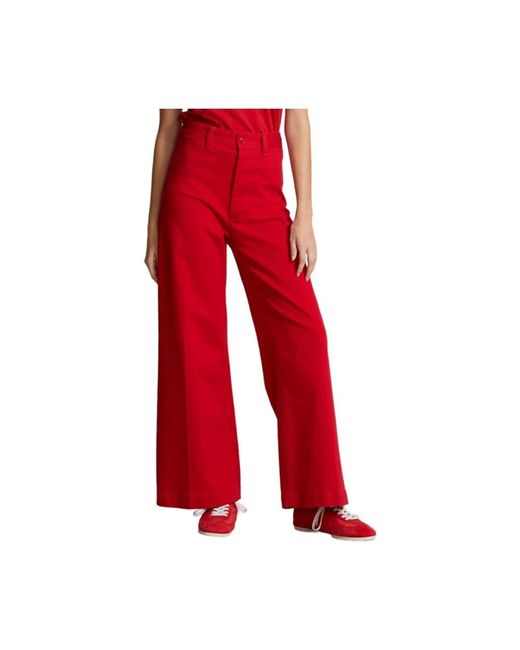 Polo Ralph Lauren Red Wide Trousers