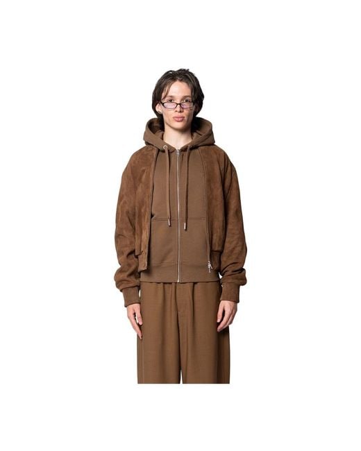 AMI Brown Zip-Throughs for men