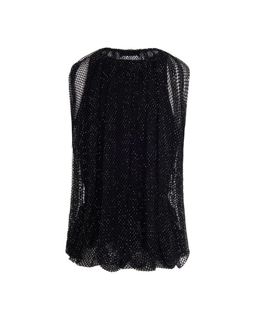 Sportmax Black Sleeveless Tops