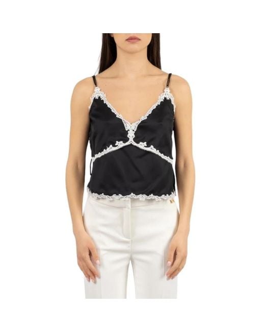 Pinko Black Sleeveless Tops
