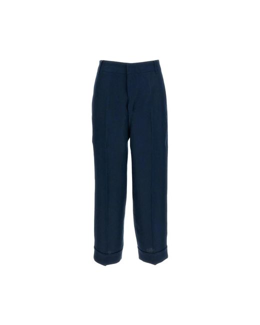 Max Mara Cropped Broeken in het Blue