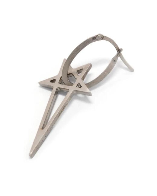 Rick Owens Metallic Earrings for men