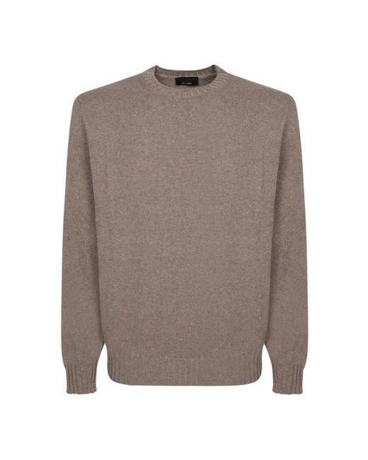 Dell'Oglio Brown Round-Neck Knitwear for men