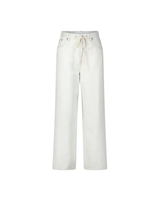 Jeans blancos relaxed fit con cintura alta Maison Margiela de color White