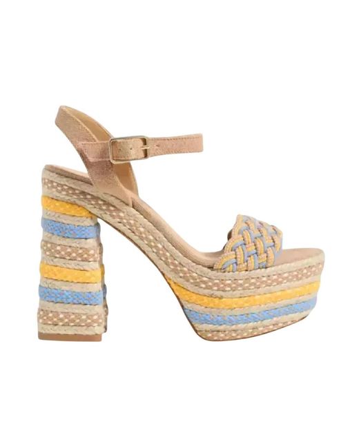 Castaner Metallic High Heel Sandals