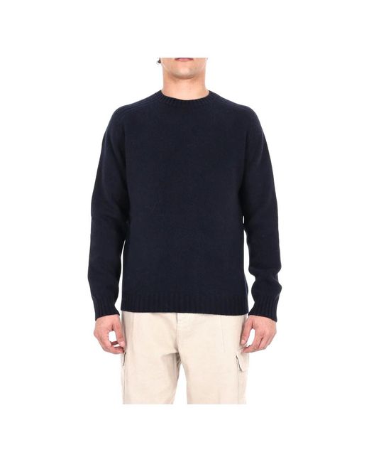 Herno Blue Round-Neck Knitwear for men
