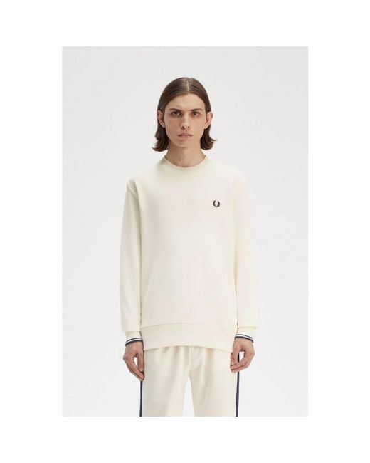 Fred Perry White Round-Neck Knitwear for men